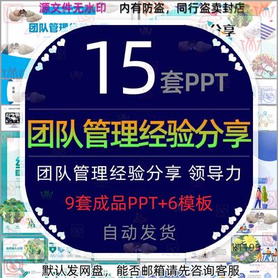 公司团队管理经验分享PPT模板企业领导力经营管理方式培训分享wps