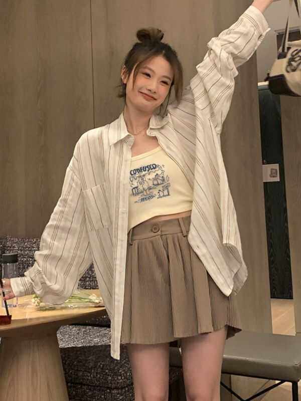 2024新款设计感美式吊带夏季原宿风内搭外穿卡通印花打底上衣