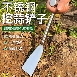 花园盆栽家用不锈钢铲子挖土种菜小锹花专用工具农用野菜园艺神器