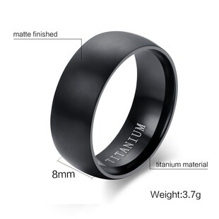 Black Titanium Finished Meaeguet Ring Men Fashion Matte