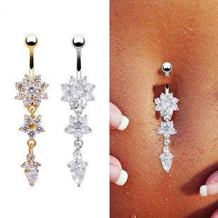 Sexy Belly Bars Belly Button Rings Belly Piercing CZ Crysta