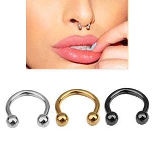 1pcs Nose Septum Ring Lip Nipple Eyebrow Lobe Rings Hoop Ho