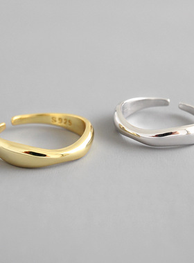 SHANICE 100% 925 Sterling Silver Open Ring for Women INS Mi