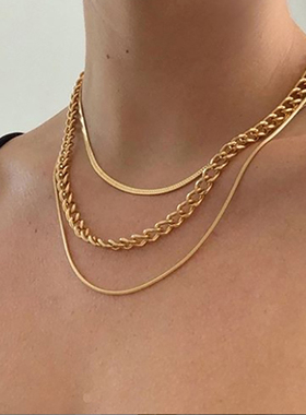 Fashion Simple Snake Necklace For Women Vintage Golden