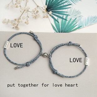 2pcs Attract Couple Bracelets Mountain Ocean Friend Bracele