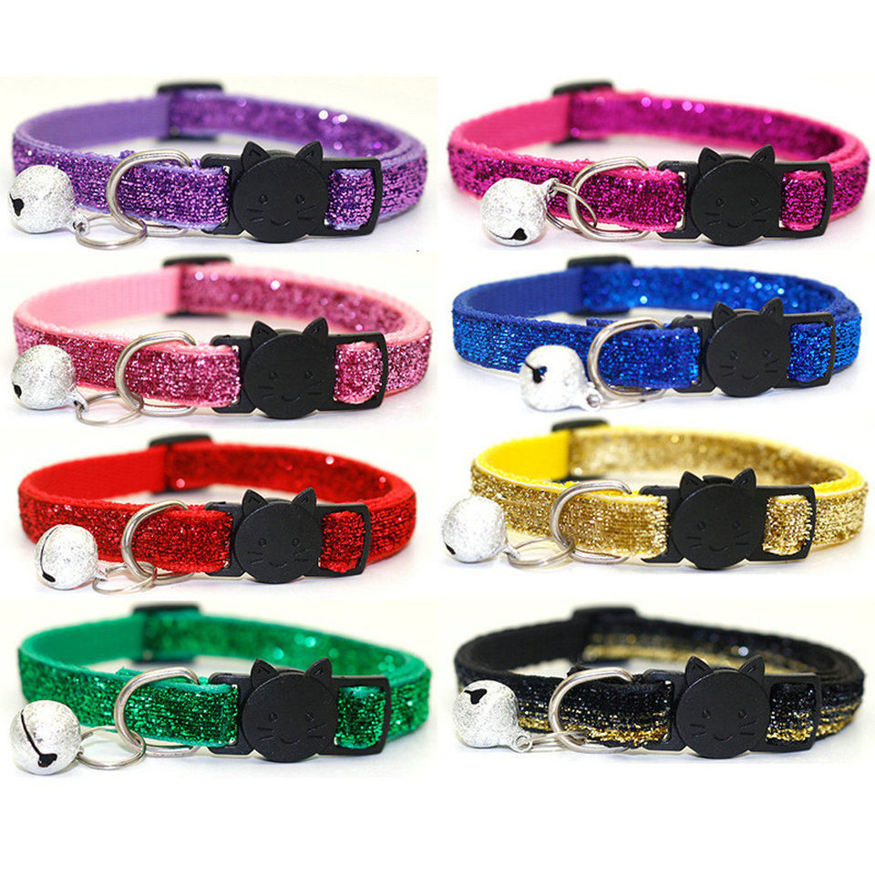 Pet Cat Collar With Bell Breakaway Fashion Adjustable Kitte