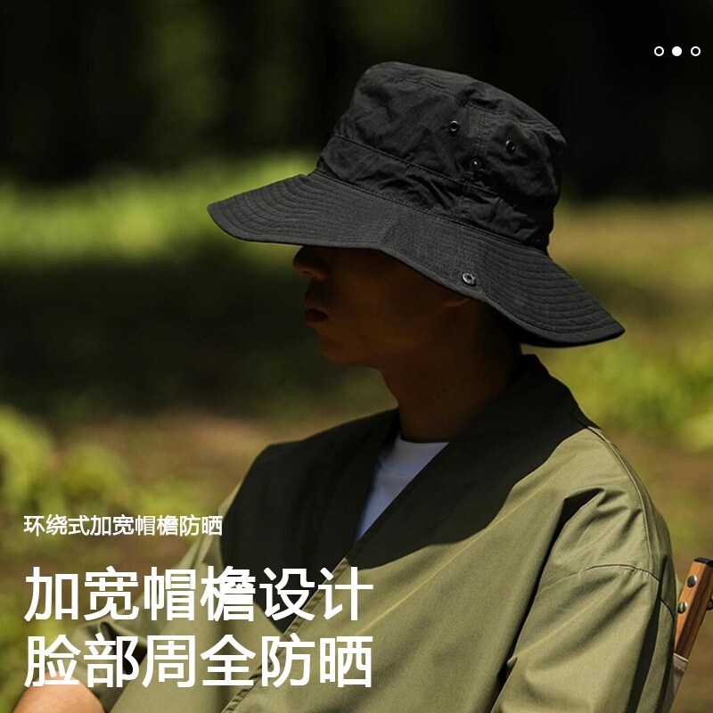 。无痕防晒帽男款防紫外线大帽檐男士太遮阳阳户外体育老师户外专