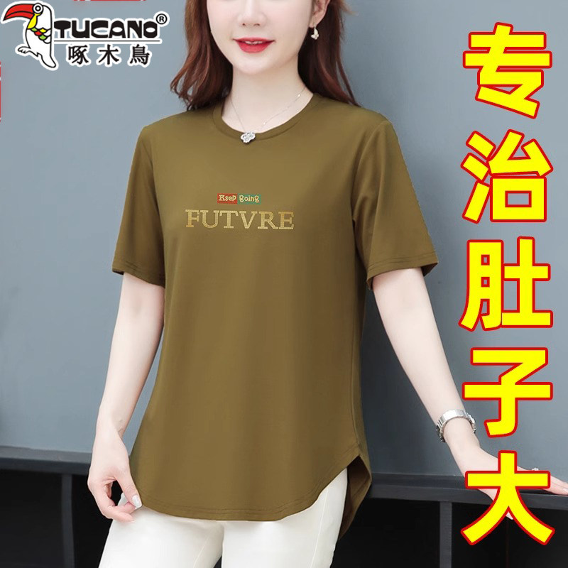 啄木鸟短袖t恤女款夏季