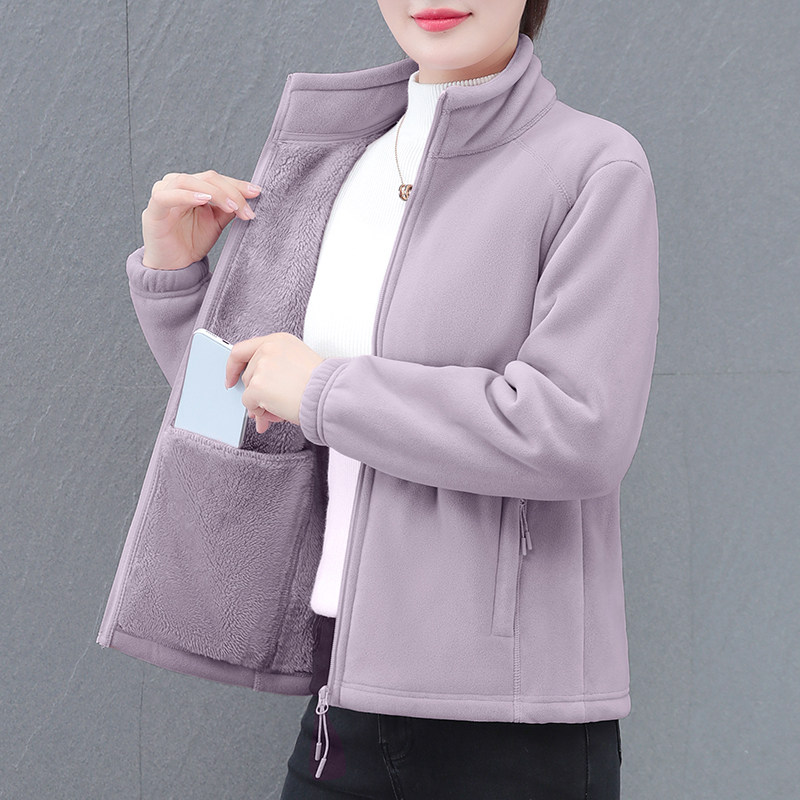 啄木鸟摇粒绒外套女秋冬新款