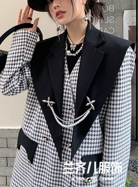 小众高级感春夏西装领假领子潮搭披肩小马夹搭肩坎肩外搭装饰领女