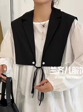 春夏西装领假领外搭减龄神器