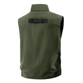 户外工装 男士 多口袋休闲户外钓鱼马甲中青年立领透气速 6XL大码