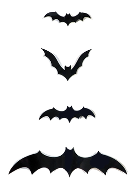 万圣节装饰品3D蝙蝠PVC