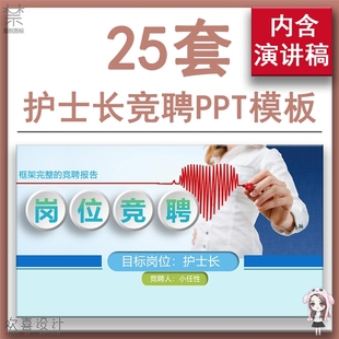 护士长主管护士岗位竞聘演讲PPT模板个人求职简历竞选述职报告ppt