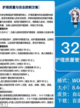 医院护理安全与质量管理手册控制标准质控计划检查流程word资料