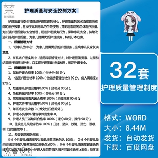 医院护理安全与质量管理手册控制标准质控计划检查流程word资料