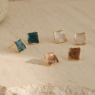 Contracted Lozenge Square Earrings For WomenFemale Fashion