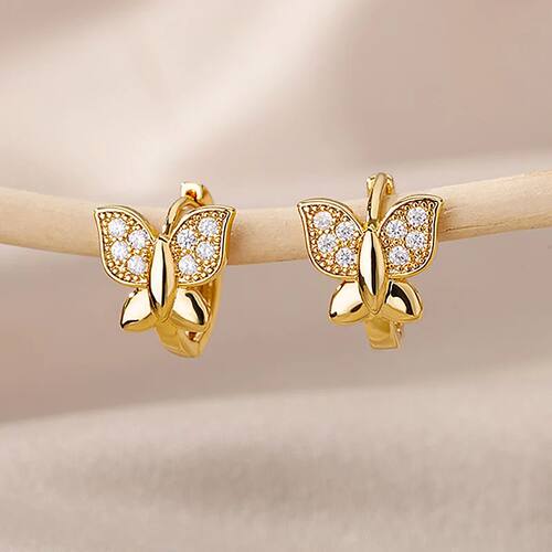 Butterfly Earrings For Women Girls Modern Gold Color