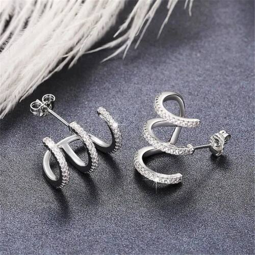 Sterling Silver Trendy Stud Earrings Climb Claw Shaped Ear