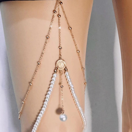 Leg Chain for Women Fille Toute Nue Sexy Metal Body Jewelry