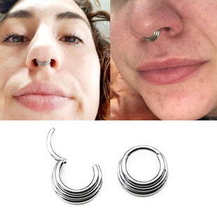 316L Surgical Stainless Steel Segment 3 Layer Septum Nose