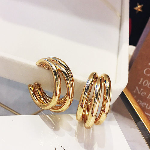 Fashion 2023 Metal Elegant Hoop Earring Woman 2023 New