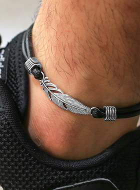 Leather Rope Lucky Anklet For Men Women Couple Handmade