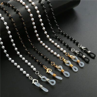 Fashion Reading Glasses Chain Pearl Flower Glasses Hanging
