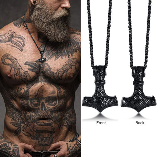 Mjolnir The Hammer of Thor Norse Pagan Symbol Pendant Neckla