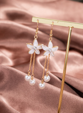 2023 Exquisite Women Long Pearl Tassel Earrings Earhooks