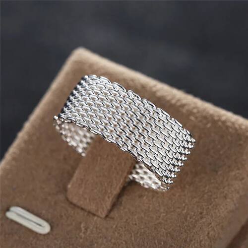 Sterling Silver Hollow Ring For Woman Fashion Charm Wedding