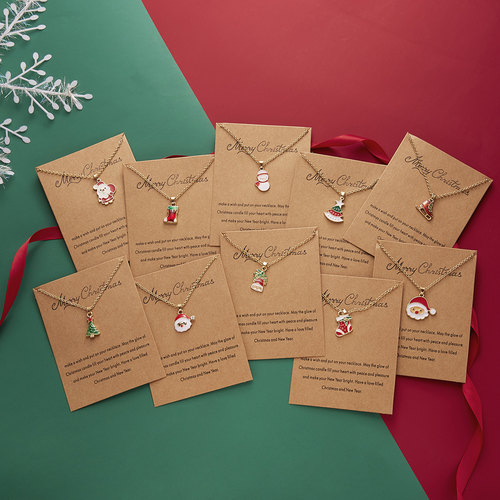 2023 Enamel Christmas Necklace For Women Men Merry