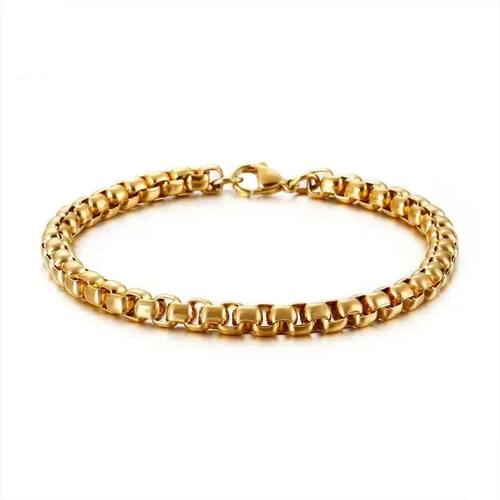 Silver color / 18k Gold Plated 4MM Chain Bracelets for Men