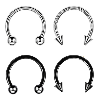 1/5/Pack Stainless Steel Septum Piercing Nose Ring