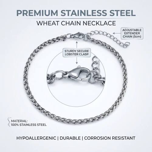Ladies Luxury Stainless Steel Basket Chain Bracelet with