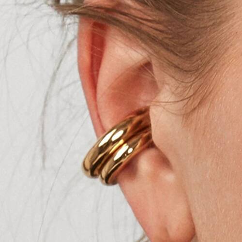 Gold Color Ear Cuff Without Piercing Round Cartilage Ear