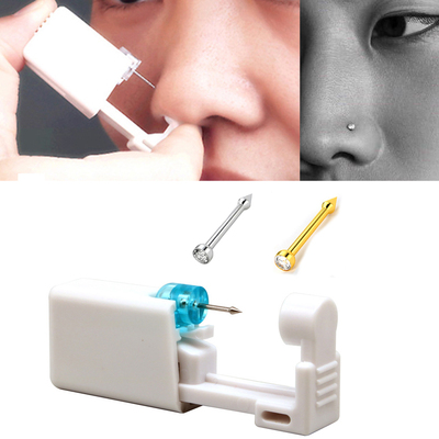 1/2/4 Pcs Disposable Safe Sterile Piercing Unit For Nose