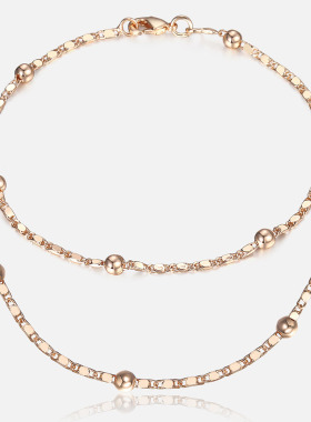 585 Rose Gold Color Jewelry Set for Women Marina Bead Link