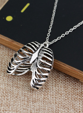 Anatomy Anatomical Human Rib Cage Body Chest Necklace