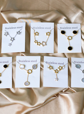 Korean Fashion Stanless Steel Jewellery Earring Necklace