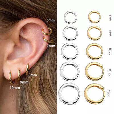 High Quality Stainless Steel Geometric Small Hoop Earrings