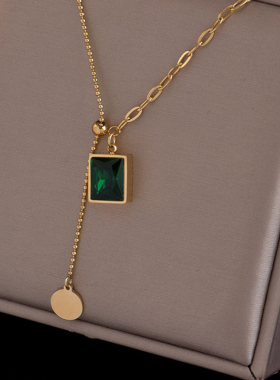 2023 316L Stainless Steel Bead Drawstring Design Green Geome