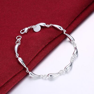 Sterling Silver bracelet Drop cute chain women lady fashion