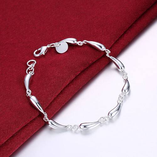 Sterling Silver bracelet Drop cute chain women lady fashion