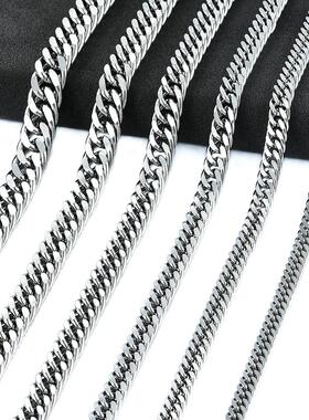 Mens Stainless Steel Curb Cuban Necklace Chain High Quality