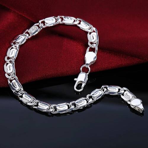 Charm Sterling Silver Bracelets for Women Simple Fine Chain