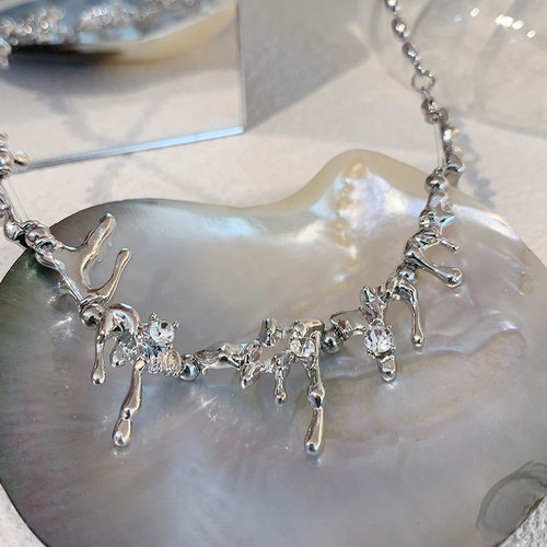 Fashion Metal Irregular Waterdrop Shape Pendant Hip Hop