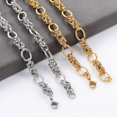 10mm Big Oval Chain Knot Necklace Chunky Stainless Steel