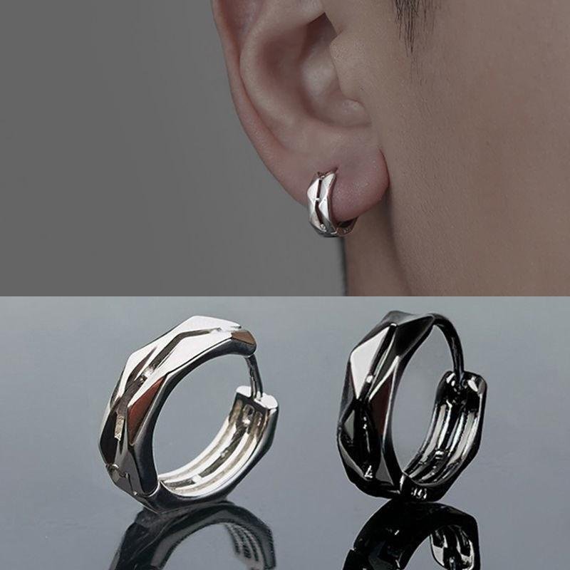 Men's Fashion Three-Dimensional Geometric Earrings for Men
