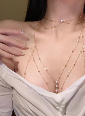 Summer Sexy Chest Chain Bra Bikini Metal Body Chain Jewelry